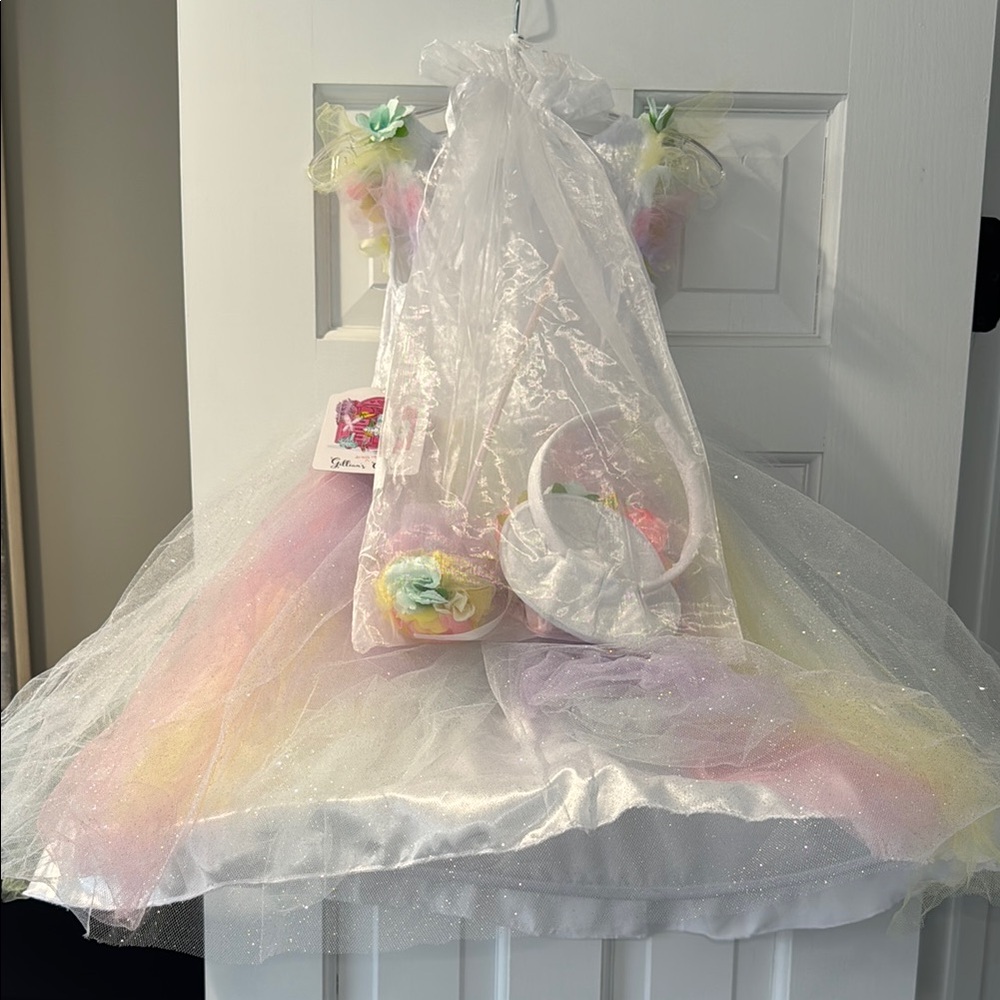 Whimsical Pink and White dress up Costume with Tulle Skirt - Picture 3 of 7